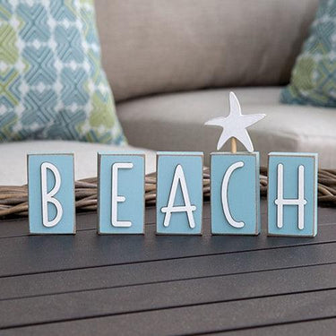 5 Set Beach Word Blocks - The Fox Decor